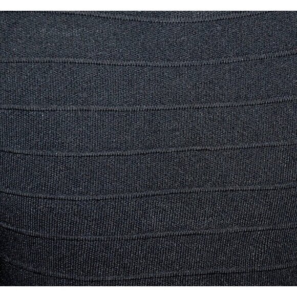 Mango Basics Ladies S Black 3/4 Sleeve Knee Length Sheath Sweater Dress Ribbed - Picture 3 of 6